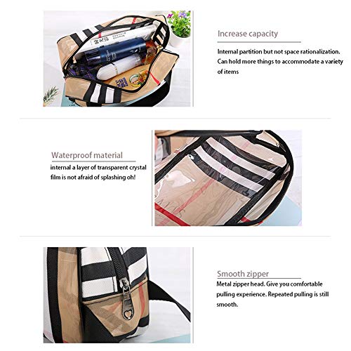 XBQD bolsas de aseo de viaje, fundas de maquillaje, bolsas de plástico impermeable de PVC, bolsa de transporte, organizador para hombres y mujeres, viajes, negocios, baño Giftin