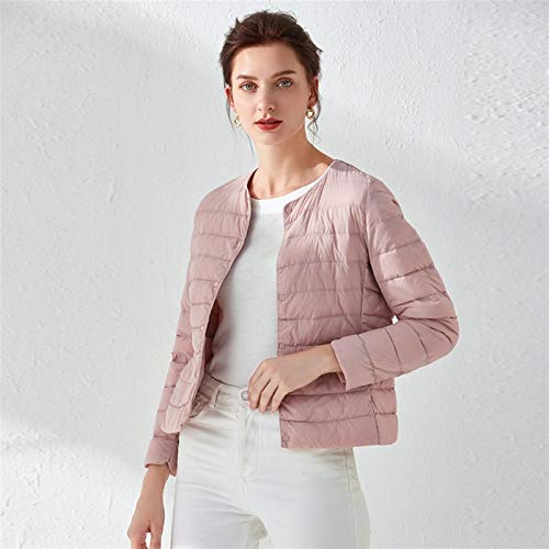 XCHJY Ultra Duck Down Light Mujeres Matt Tela Ligera Capa Caliente Mujer Rompevientos Mujeres Chaquetas Abrigos Plus (Color : Pink, Size : 4XL)