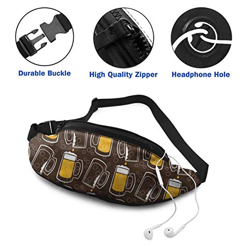 XCNGG Bolso de la Cintura del Ocio Bolso Que acampa Bolso del montañismo Waist Pack Bag for Men&Women, Flying Bat Utility Hip Pack Bag with Adjustable Strap for Workout Traveling Casual Running