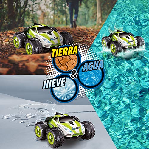 Xtrem Raiders- Aqua Ranger radiocontrol RC para niños, Coche teledirigido Anfibio, 360 Grados. (XT180735)