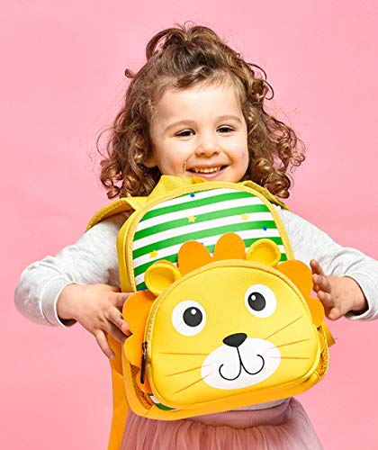 Yeelan Mochila Impermeable para niños Mochila para niños Mochila para niños Mochila Escolar para Preescolar jardín de Infantes Viajes etc. (León, Neopreno)