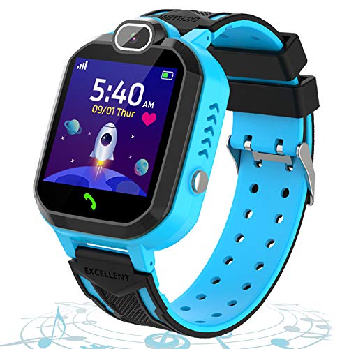 YENISEY Smartwatch Niño, Game Watch con Juego Cámara 100+ Fotos Música Despertador Modo Escuela Llamadas SOS Smart Watch Reloj Inteligente Niño 4-12 Años Niña Chico Cumpleaños Festival Regalo-Azul