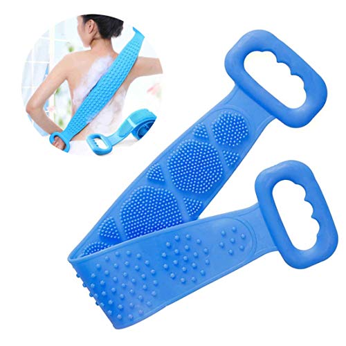 Yolistar Silicona Cuerpo Cepillo, Toalla de Baño Depurador Trasero Exfoliante de Doble Cara para la Ducha, Masajeador de Espalda Larga para Ducha, Masaje Corporal, Fácil de Limpiar