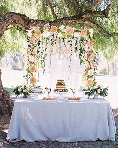 YQing Guirnalda de Flores de peonía Artificial,183cm Floral Guirnalda con Flores de peonía Mixtas y Hojas Verdes para la Boda Mesa de Comedor Decoración de Fiesta en casa