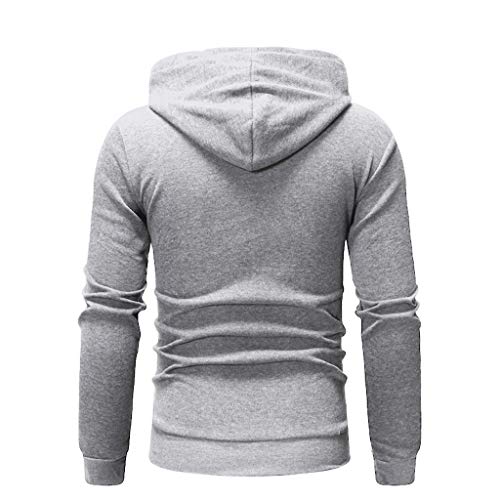 Yvelands ¡Oferta Sudaderas con Capucha para Hombre Cosy Sport Outwear Sudadera con Cremallera Completa Ecosmart Hoodie Casual Sweatshirt Top Blouse ¡Caliente!(Gris3,M)