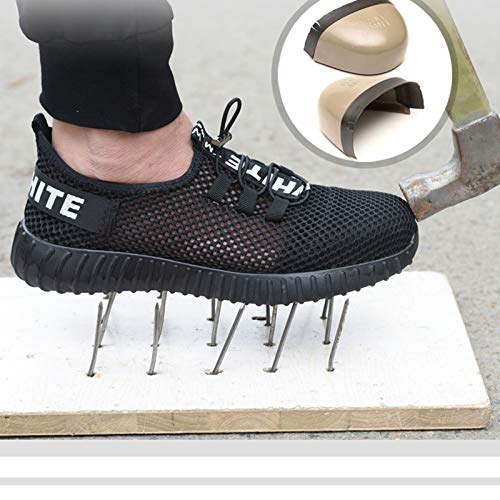 Zapatos de Seguridad Zapatos de Trabajo Hombres Mujeres s3 Zapatos con Punta de Acero Zapatos Protectores Ligeros con Puntas de Acero Deportivas Transpirables Unisex