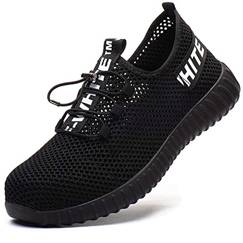 Zapatos de Seguridad Zapatos de Trabajo Hombres Mujeres s3 Zapatos con Punta de Acero Zapatos Protectores Ligeros con Puntas de Acero Deportivas Transpirables Unisex