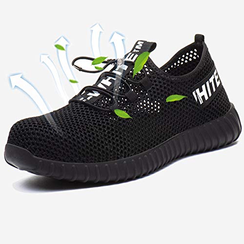 Zapatos de Seguridad Zapatos de Trabajo Hombres Mujeres s3 Zapatos con Punta de Acero Zapatos Protectores Ligeros con Puntas de Acero Deportivas Transpirables Unisex