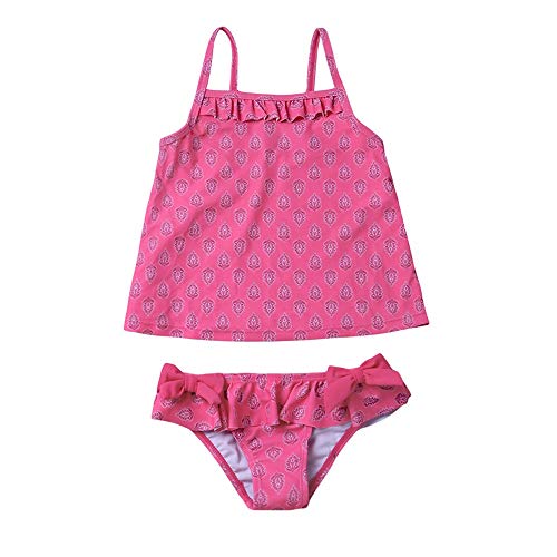 Zhicaikeji Traje De BañO De Las NiñAs Summer Beach Deportes Imprimir Bikini Traje De Las Niñas De 2 Piezas Traje De Baño De Tous NiñOs Dos Piezas De BañO (Color : Blue, Size : S)