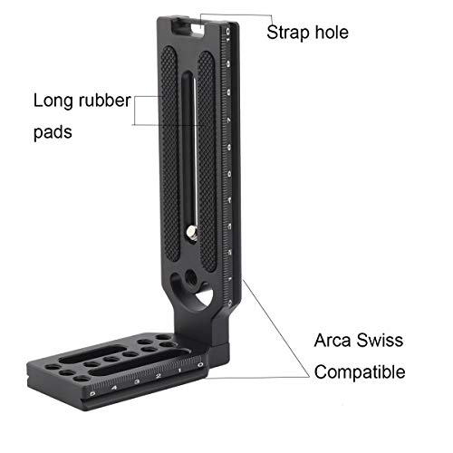 Zhiyou Universales L Bracket Placa, con Rosca de Trípode 1/4-20 y Compatible con Arca Swiss