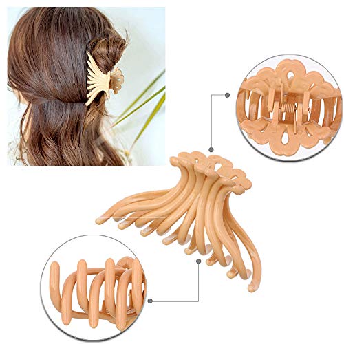 Ziyero 4 Piezas Pinzas de Pelo de araña Pinzas de Pelo de plástico con Garras Pinzas de Pelo de Cangrejo Impermeable, portátil, Adecuado para la mayoría de Las Mujeres y niñas