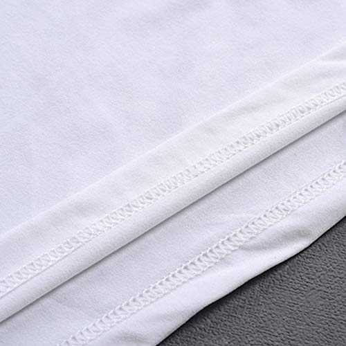 ZODOF Hombres Verano Moda Causal Hombres ImpresióN Camisetas Camiseta Manga Corta T Camisa Blusa Camisetas para Hombres Blanco Tops