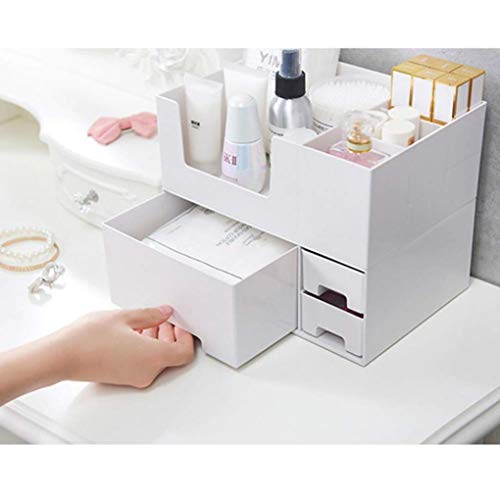 ZQCM Soporte de Almacenamiento para Mesa de exhibición, Organizador de Paleta cosmética Transparente, Caja de Belleza para Sus Sombras de Ojos favoritas, coloretes, cosméticos y Maquillaje, A