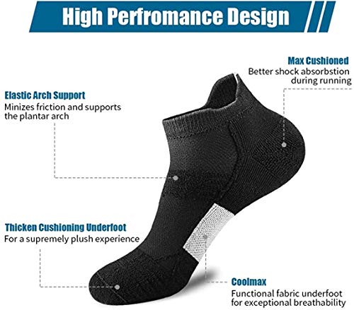 ZYHJ - Calcetines deportivos de algodón para hombre (5 pares, calcetines de entrenamiento acolchados)