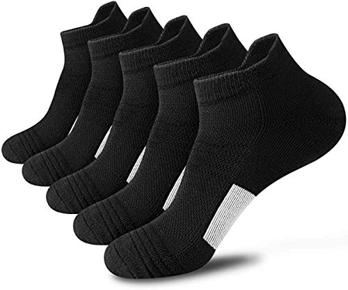 ZYHJ - Calcetines deportivos de algodón para hombre (5 pares, calcetines de entrenamiento acolchados)