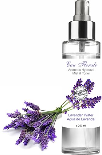 100% Puro Hidrolato Ecológico de Lavanda Agua Floral BIO Piel con Problemas 200 ml ● Cuidado de la piel, Aromaterapia y Uso en el Hogar ● Anti granitos y puntos negros