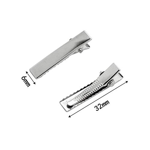 100pcs 3.2cm Pinza Pequeño de Pelo de Cocodrilo Metal Alligator Clips de Pelo Horquillas Dientes No Deslizante Accesorio de DIY de Agarre de Pelo