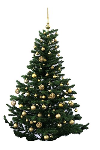 101 decoraciones para árbol de Navidad, incluye pieza para punta del árbol formas colgantes como: Corazón, Bola, copo de nieve ; con 100 ganchos de metal, turquesa, Ø 3 cm, Ø 6 cm, Ø 4 cm