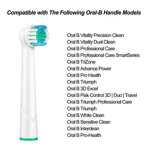 12 Pieza - Recambio para Cepillo eléctrico Compatible y en forma Braun ORAL B/OralB/Oral-B (Todos los modelos OralB / Oral-B Braun cabeza cepillo redondo) - compatible por ejemplo, con: Oral B Triumph, Vitality, ProWhite, Sensitive + Clean, White + Clean,