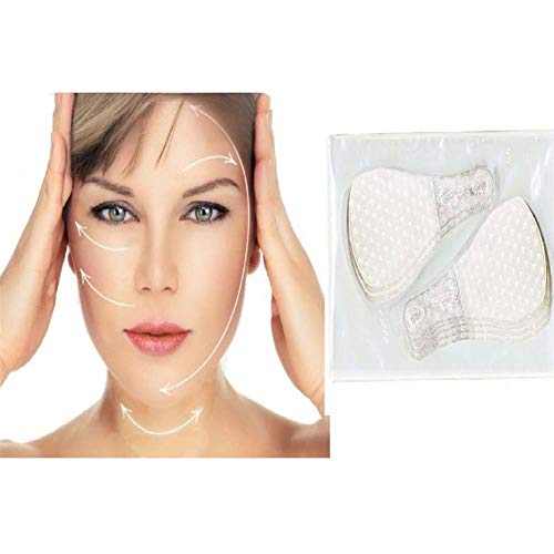 120pcs Cinta De Estiramiento Facial Invisible En Forma De V Pegatinas De Cara Delgada Línea Facial Cinta De Piel Flácida Arrugada Para Kit De Estiramiento Instantáneo De Cuello Y Ojos