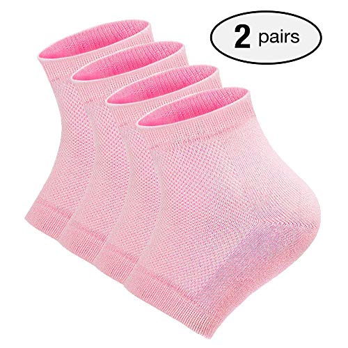 2 Pares de Calcetines Suaves de Gel Humectante para Recuperación y Suaviza de Piel Seca Agrietada de Pies, Hidratante Cuidado de los pies Exfoliante Dry Heel Pedicura.