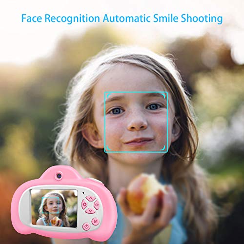 2NLF Camara para Niños Cámaras Digital de Video para niños Cámara Digital 2.0Pulgadas LCD 8MP 1080P HD Juguetes para Niña de 3-10 años con Tarjeta de 32GB SD