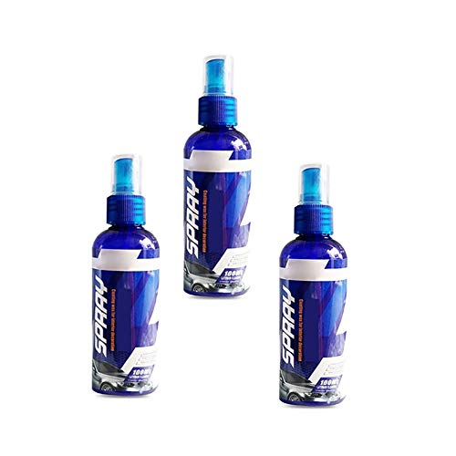 3 Piezas Nano Agente Revestimiento Antiarañazos Hidrofóbico,Revestimiento Nano Cerámica 9H,Spray Revestimiento Coche Superbrillante, Para Una Superficie Resbaladiza Brillo Profundo Sin Niebla