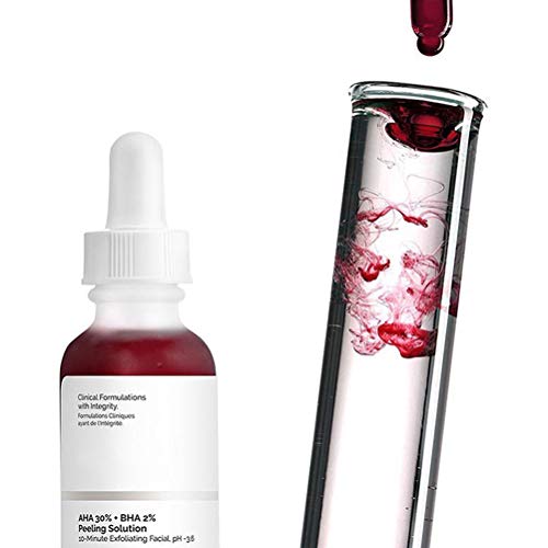 30Ml Aha 30% + Bha 2% Peeling Solution 10-Minute Exfoliating Face Brighten Serum Face Cuidado de la Piel Limpieza de poros Brillo Facial Antienvejecimiento