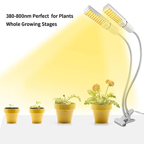 50w LED Plant Light, 100 LED Super Bright Sunlike Full Spectrum Grow Bulb para plantas de interior, Plant Grow Lamp with Reemplazable E27 / E26 Bulb, perfecto para plántulas Florecimiento de frutas