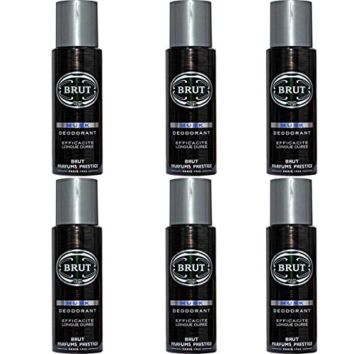 6 x Brut Musk Desodorante – langanhaltend – 200 ml