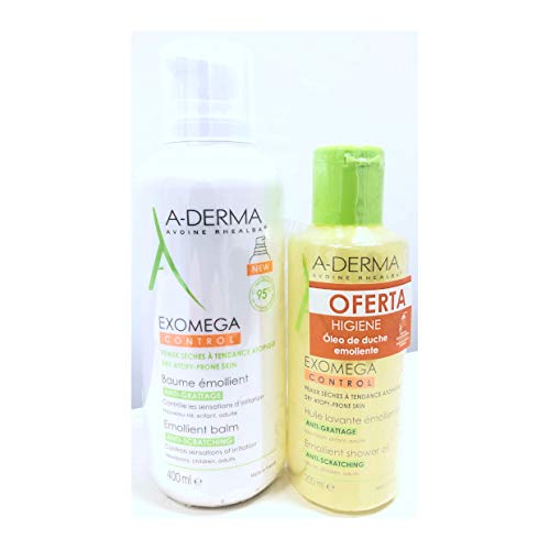 A-Derma Exomega Control Bálsamo Corpo 400 ml + Óleo Limpeza 200 ml