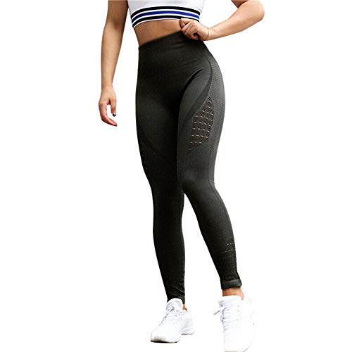 Abracing Pantalones de Cintura Alta Huecos Anti-Celulitis de Yoga para Mujer