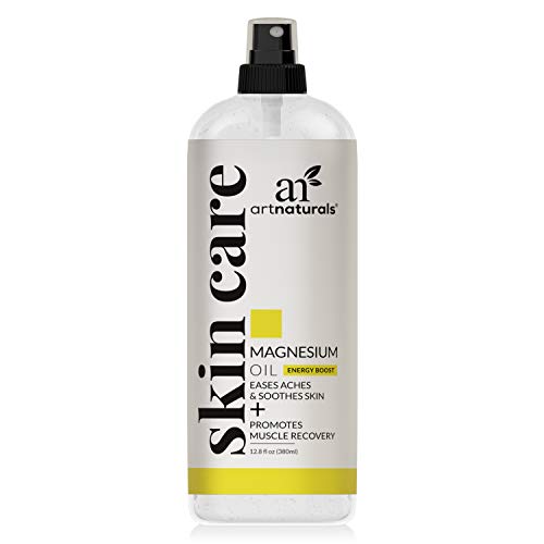 Aceite de magnesio puro en aerosol de ArtNaturals; 355 ml; reduce la migraña, el dolor muscular, alivia las articulaciones, el estrés, la ansiedad, los períodos de dolor y ayuda a dormir