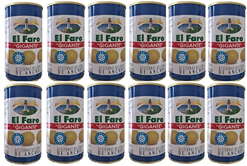 Aceitunas rellenas gigantes 150g. El Faro. [PACK 12 UNIDADES]