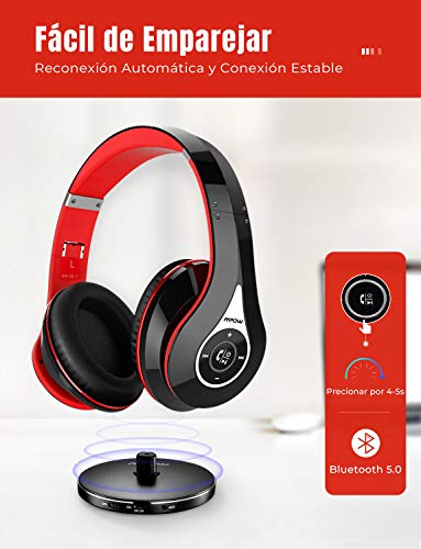 [Actualidad] Mpow 059 Auriculares Inalámbricos para TV con Transmisor Bluetooth, Cascos Bluetooth TV con 25Hrs, Hi-Fi Estéreo, Low Latency para TV, PC, AV Receptor, Móviles, Juegos