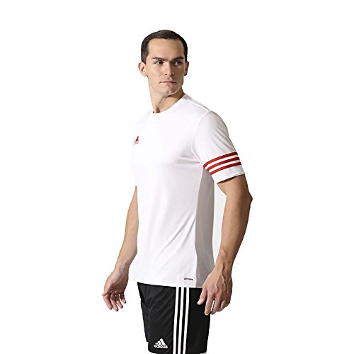 adidas Entrada 14 JSY, Camiseta para hombre, Blanco (White/Poppy), XL, F50490