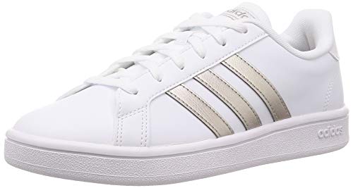 Adidas Grand Court Base, Sport Shoes Womens, Ftwbla/Metpla/Ftwbla, 35 EU