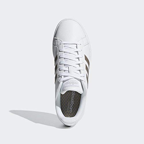 adidas Grand Court, Sneaker Womens, Footwear White/Platin Metallic/Footwear White, 40 EU