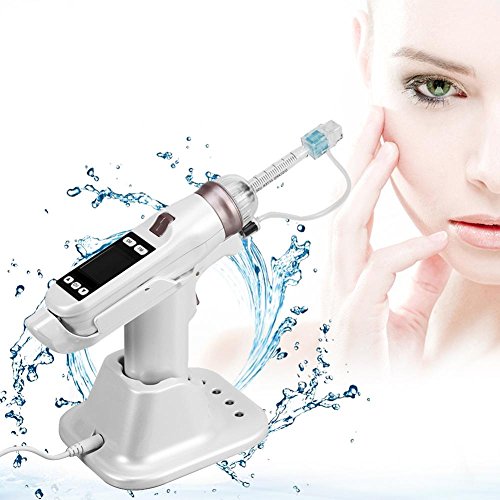 Agujas de vacío hidráulico Pistola de aire comprimido Jeringa de agua Dispositivo de belleza facial con pantalla OLED para tatuaje corporal Hidratante (5 agujas)