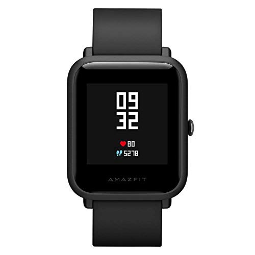 Amazfit Bip Smartwatch Monitor de actividad Pulsómetro Ejercicio Fitness Reloj deportivo (Versión Internacional) Negro/Black (Reacondicionado)