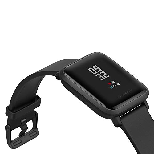 Amazfit Bip Smartwatch Monitor de actividad Pulsómetro Ejercicio Fitness Reloj deportivo (Versión Internacional) Negro/Black (Reacondicionado)