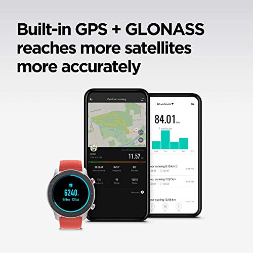 Amazfit GTR 42mm - Reloj Inteligente con frecuencia cardíaca y Seguimiento de Actividad, batería de Larga duración, Rosa