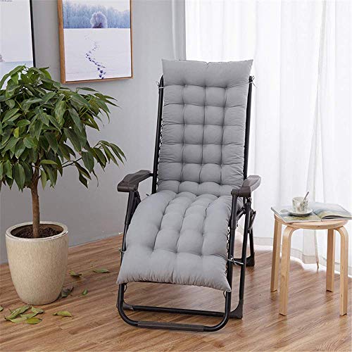 AMYZ No Chair-1Pcs Sun Lounger Cushion Portable Garden Patio Recliner Relaxer Patio Lettino Lettino Lounge Spessore Reclinabile Pad Seduta All'aperto Cuscino Sedia A Sdraio(120 * 48 cm * 7 cm,Grau)