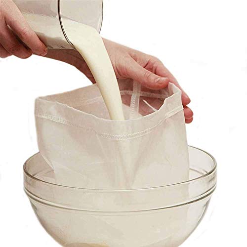 ANDUS 6 Piezas Bolsas de Leche - 10"X12" Bolsa - Bolsas de colador Reutilizables ecológicas para de almendras, Leche de Avena, jugos, Yogur, Queso, café frío, té y Leche de Soja