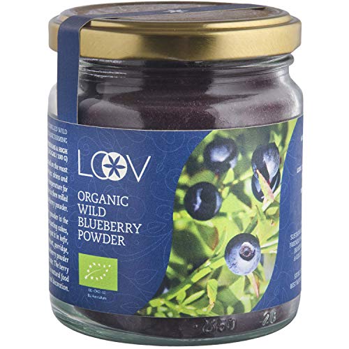 Arándano Azul Silvestre Orgánico en Polvo (Wild Blueberries), 100 g, Obtenido Únicamente a Partir de Cáscaras y Semillas de Bayas, Sin Aditivos, Elaborado Artesanalmente en Los Bosques Nórdicos