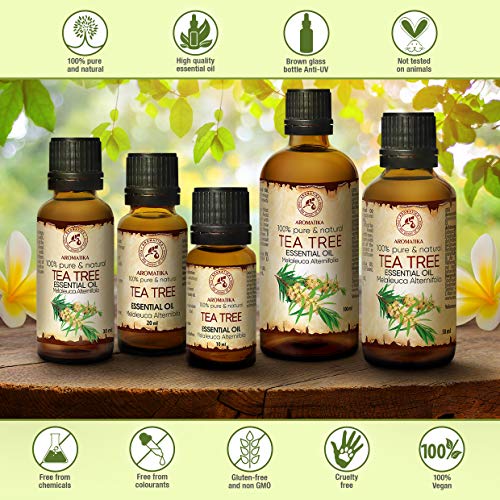 Árbol de Té Aceite Esencial 200ml - 2x100ml - 100% Puro y Natural - Melaleuca Alternifolia - Australia