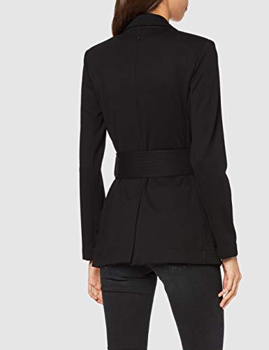 Armani Exchange Belt Blazer Chaqueta de Traje, (Black 1200), 44 (Talla del Fabricante: Medium) para Mujer