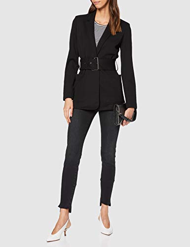 Armani Exchange Belt Blazer Chaqueta de Traje, (Black 1200), 44 (Talla del Fabricante: Medium) para Mujer