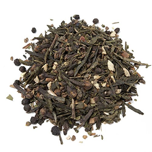 Aromas de Té - Té Chai Verde - Con Té verde, Semillas de Cardamomo, Jengibre, Pimienta Negra, Clavos, Canela y Menta - Energizante - Antioxidante - Sin Gluten - 100 gr.