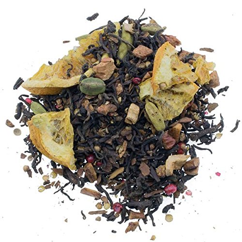 Aromas de Té - Té Rojo Pu Erh Arcoiris - Contiene Cardamomo, Trozos de Manzana, Trozos de Naranja, Pimienta Rosa, Canela, y Clavo - Efecto Energizante y Depurativo - 50 gr